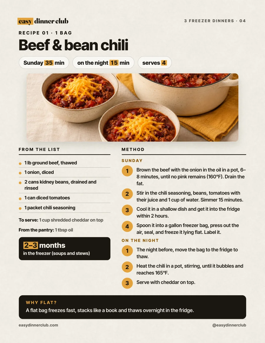 Recipe: beef and bean chili