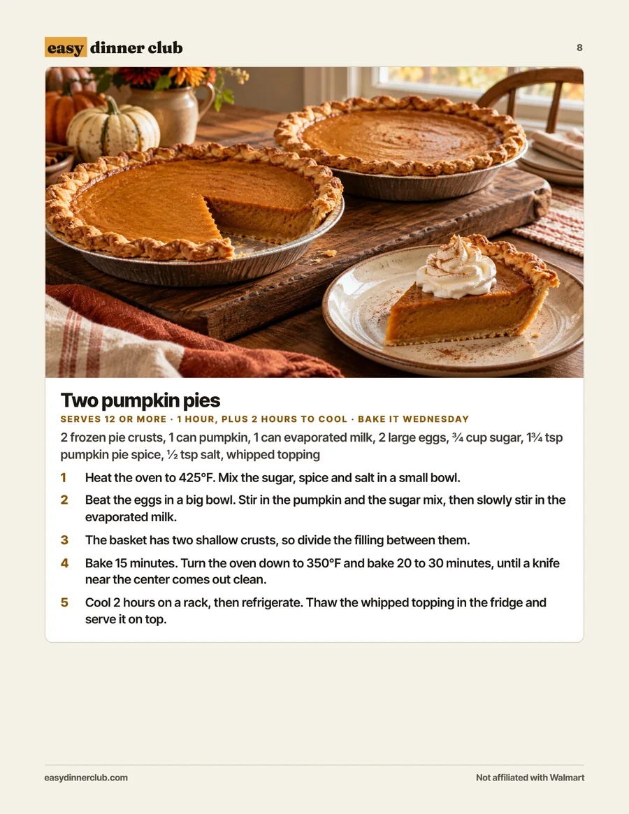 Two pumpkin pies